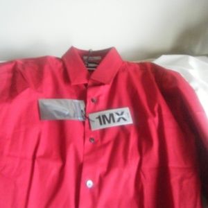 Men 1MX Dress Shirt Red size Large